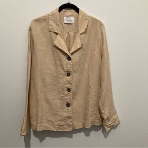Sleeper 100% linen lagenlook shirt minimalist quiet luxury one size fits most
